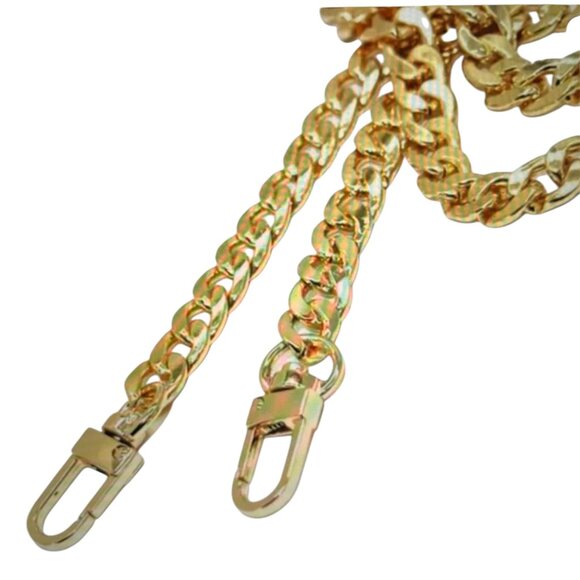 Metal Goldtone Hand Bag Chain Strap Replacement 23 Inches Long (16mm) - Picture 5 of 6
